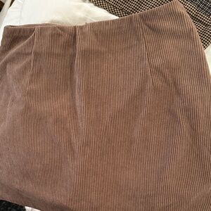 HALARA Brown Corduroy Pencil Skirt